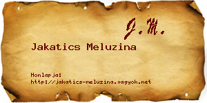Jakatics Meluzina névjegykártya